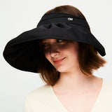 US Stock Large Brim Foldable Sun Visor for Women UPF50+ UV Protection Shell Caps