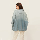 Women's Denim Shirt Western Jean Shirts Sun Protection Long Sleeve Tops UPF50+