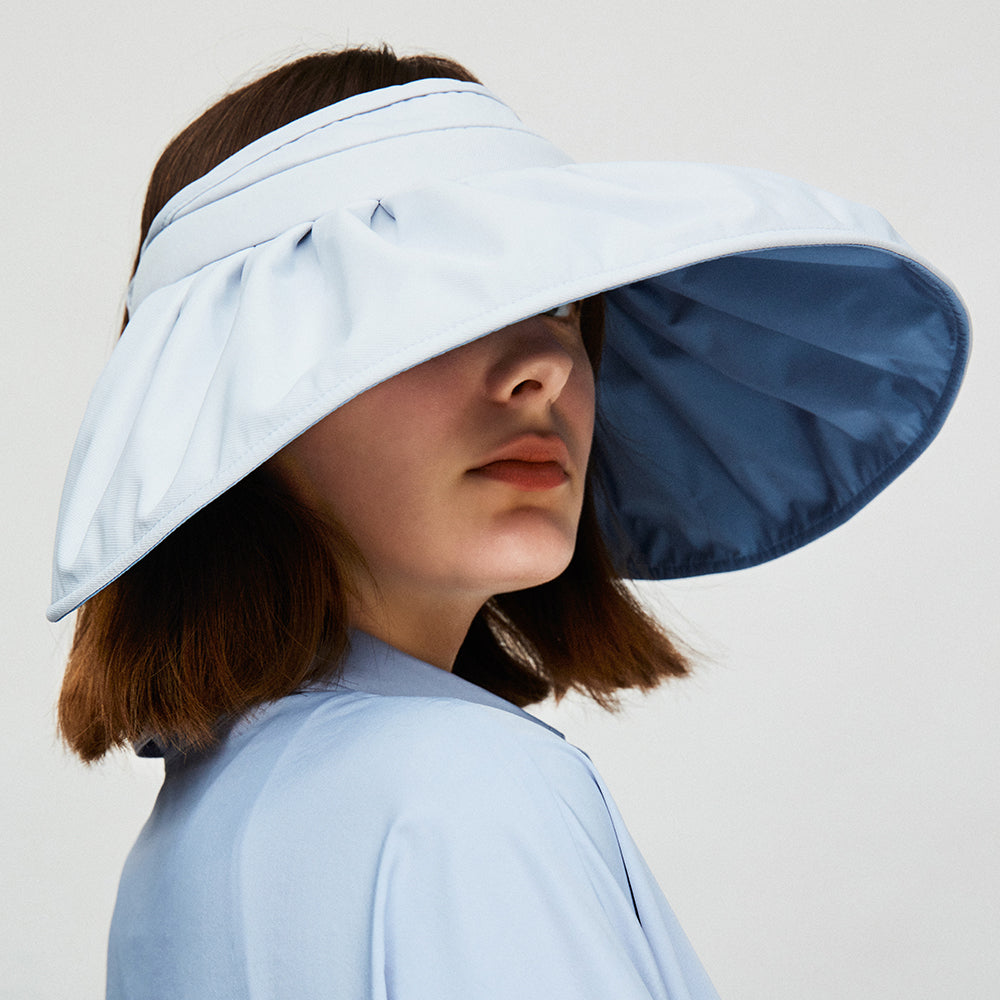 US Stock Large Brim Foldable Sun Visor for Women UPF50+ UV Protection Shell Caps