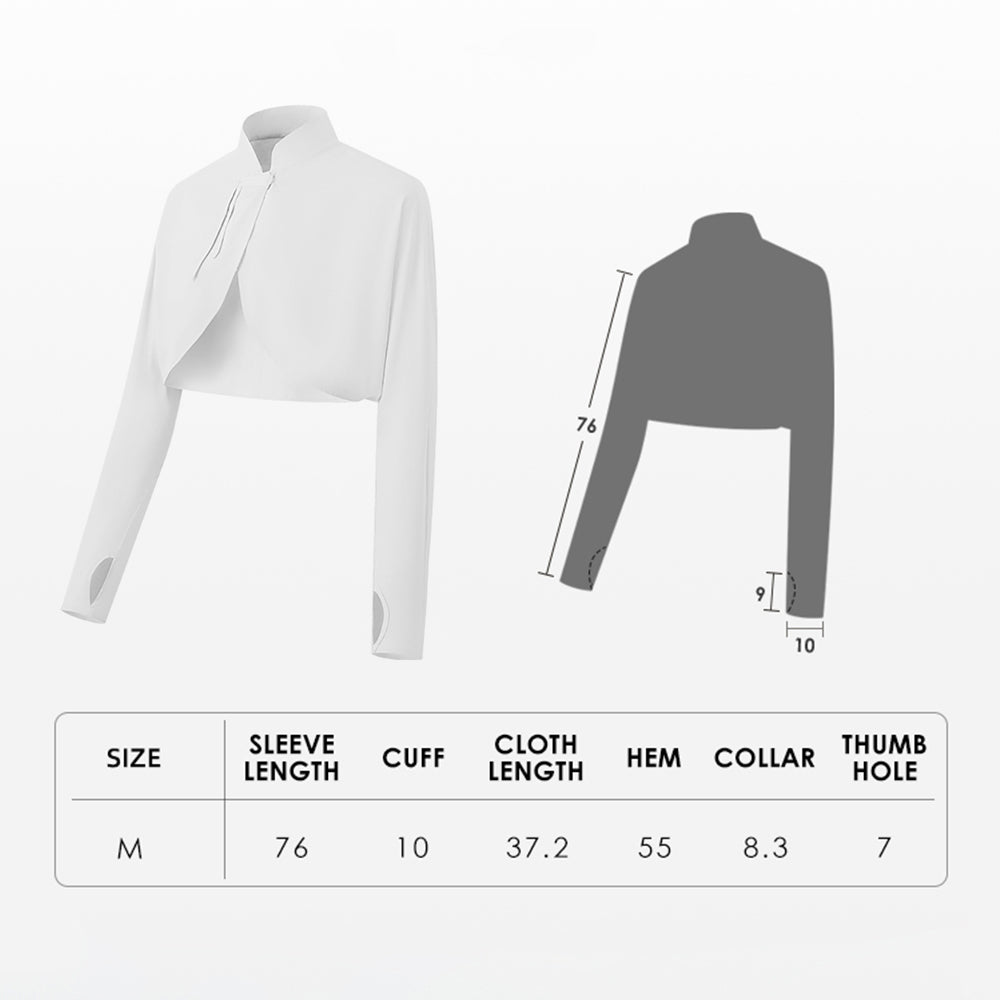 Women's Sun Protection Shawl UPF 50+ Arm Sleeves Covers with Finger Hole