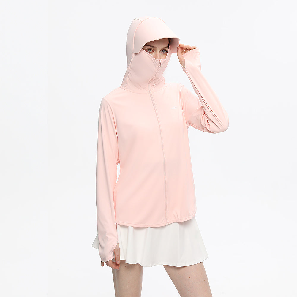 Women's Sun Protection Hoodie Jacket UPF50+ Long Sleeve Cloak Coats Tops