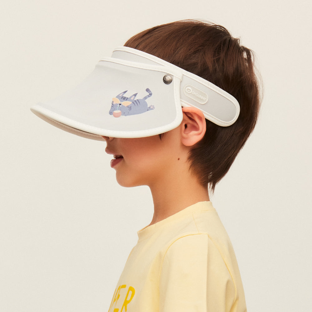US Stock Kids Empty Top Visor Cap Adjustable Sun Hat UPF 50+