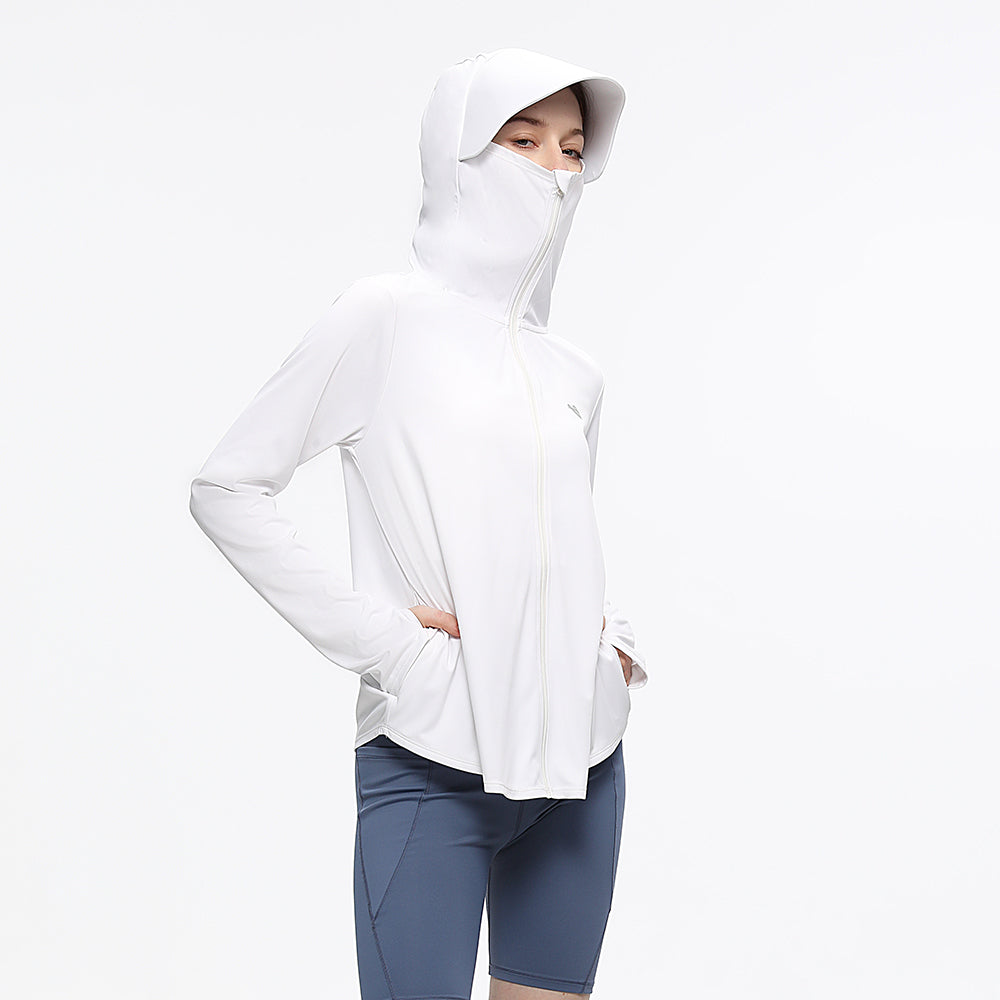 Women's Sun Protection Hoodie Jacket UPF50+ Long Sleeve Cloak Coats Tops