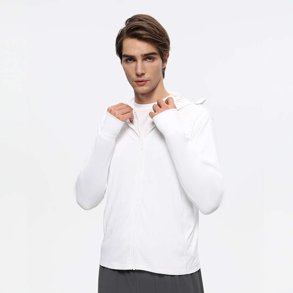 Men's Sun Protective Jacket UP50+ with Large Brim & Face Cover  Quick-Dry
