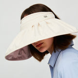 US Stock Large Brim Foldable Sun Visor for Women UPF50+ UV Protection Shell Caps