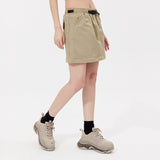 Dual-Use Cargo Skirts Long/Short Casual Loose Skirt with Cargo Pockets