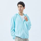 US Stock Men's Standard Hoodie Ultra Light Long Sleeve Sun Protective Coat UPF 50+