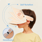 US Stock Kids Empty Top Visor Cap Adjustable Sun Hat UPF 50+