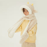 Kid's 3-in-1 Multi-Functional Scarves Warm Hoodie Hat/Scarf/Mittens Set