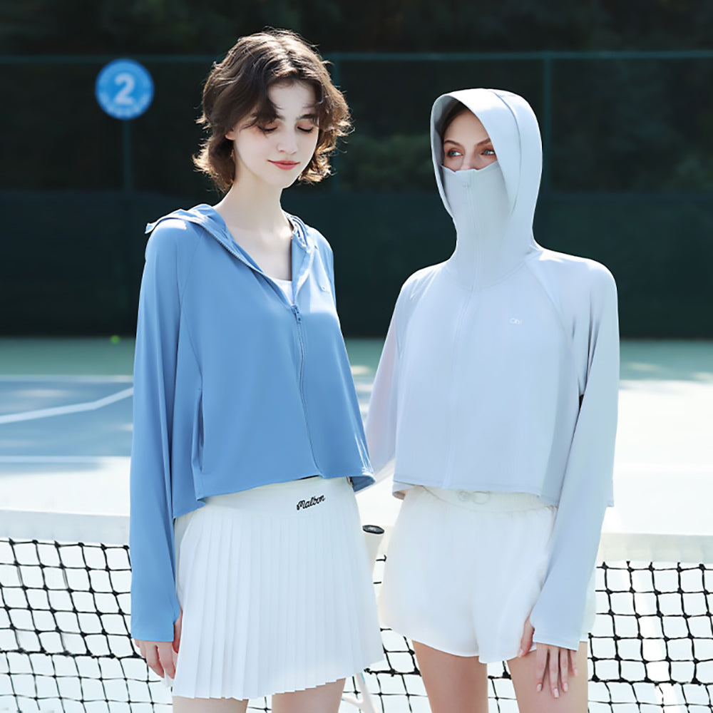 US Stock Women's Classic Sun Protection Hoodie UPF 50+ Cooling Jacket Outdoor Tops