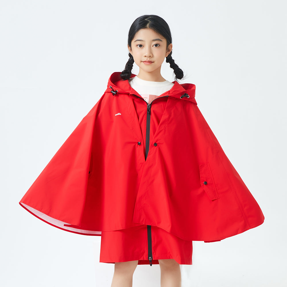 Kid's Raincoat Poncho Toddler Rain Jacket Waterproof Hoodie