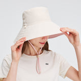 US Stock Women's Bucket Hat Wide Brim Sun Protection UPF50+ Waterproof Reversible Cap