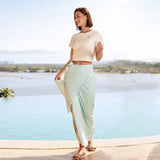 US Stock Women's Covers Up Beach Dress Printed Fabric Sun Protection UPF 50+