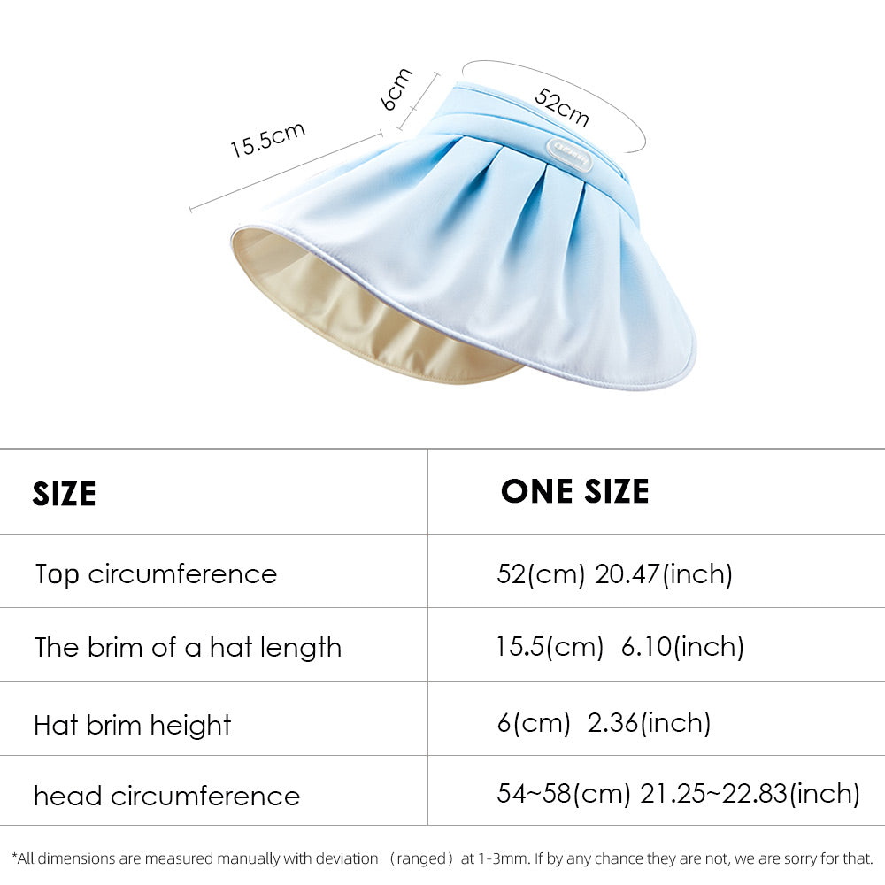 US Stock Women's Sun Visor Hat Wide Brim UPF 50+ UV Protection Summer Cap
