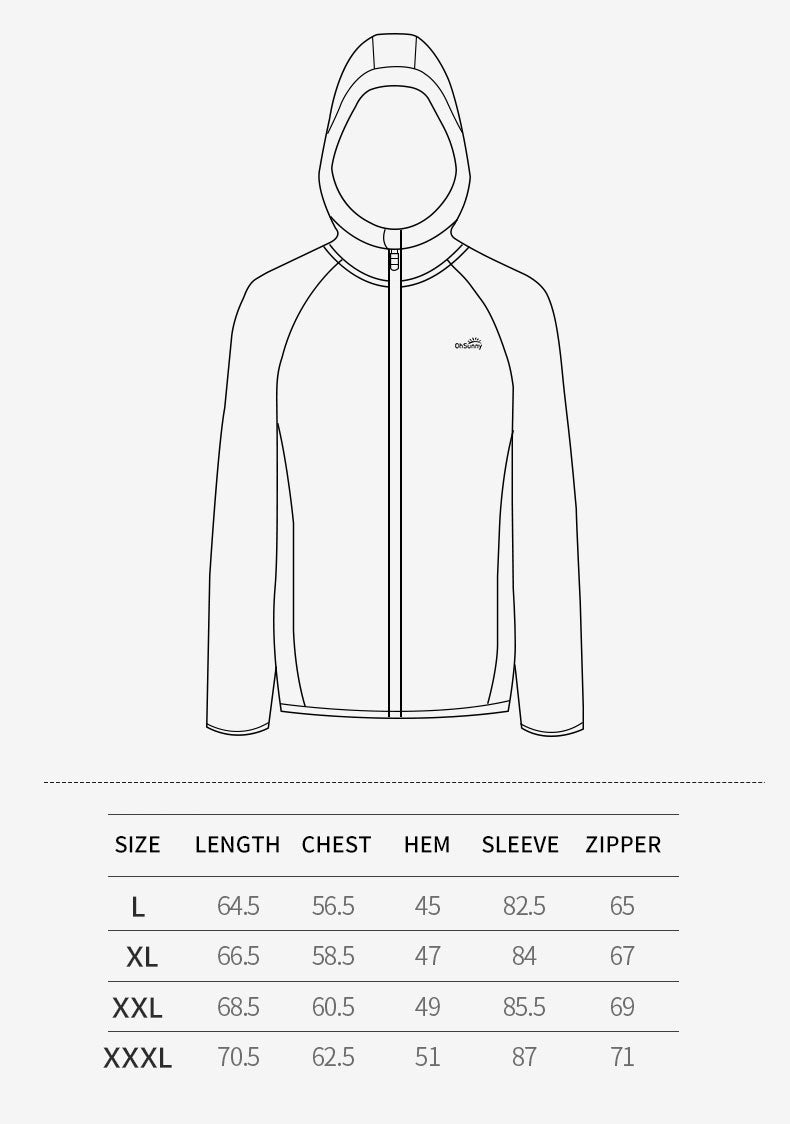 US Stock Men's Standard Hoodie Ultra Light Long Sleeve Sun Protective Coat UPF 50+