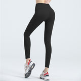 US Stock High Waist Yoga Pants with Pockets Tummy Control Workout Leggings
