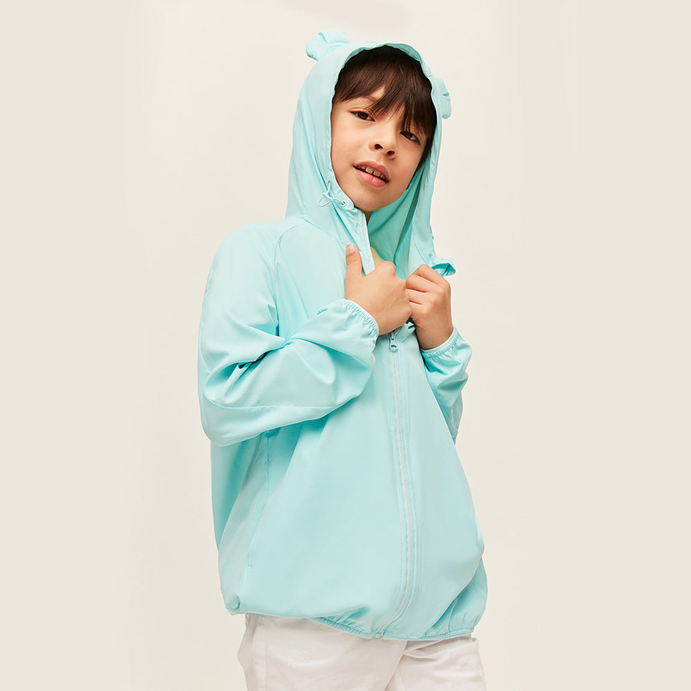 Kid's Sun Protection Hoodie Jackets with Pockets UPF 50+ for Aged 4-10 Boys Girls