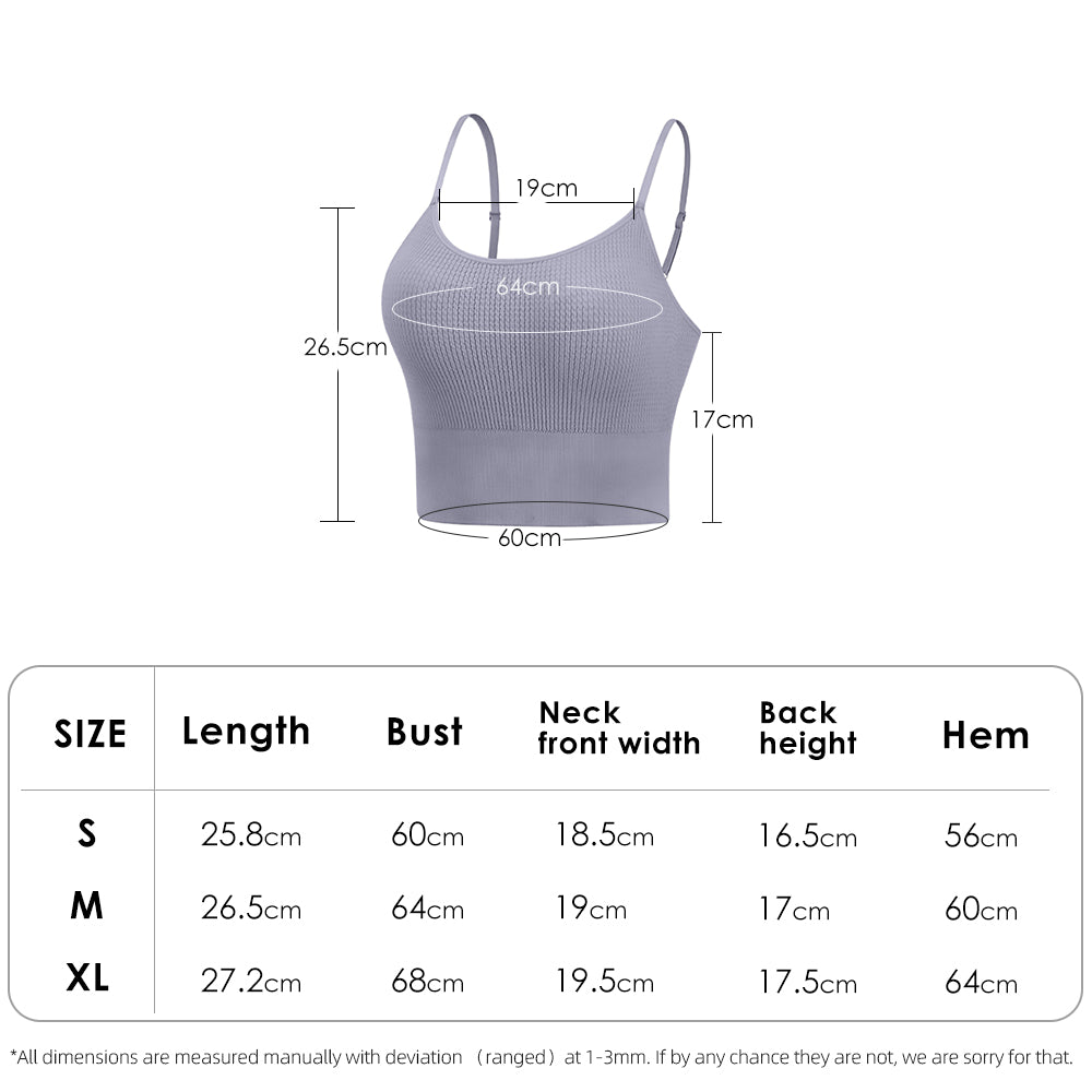 Women's Crop Top Seamless Underwear Tank Sports Camisole UPF 50+