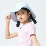 Kid's UV Protection Bucket Hat UPF 50+ Wide Brim Sun Caps for Boys Girls