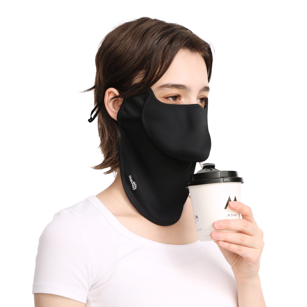 US Stock Women's Sun Protection Face Mask Mouth-Opened Cover UPF50+