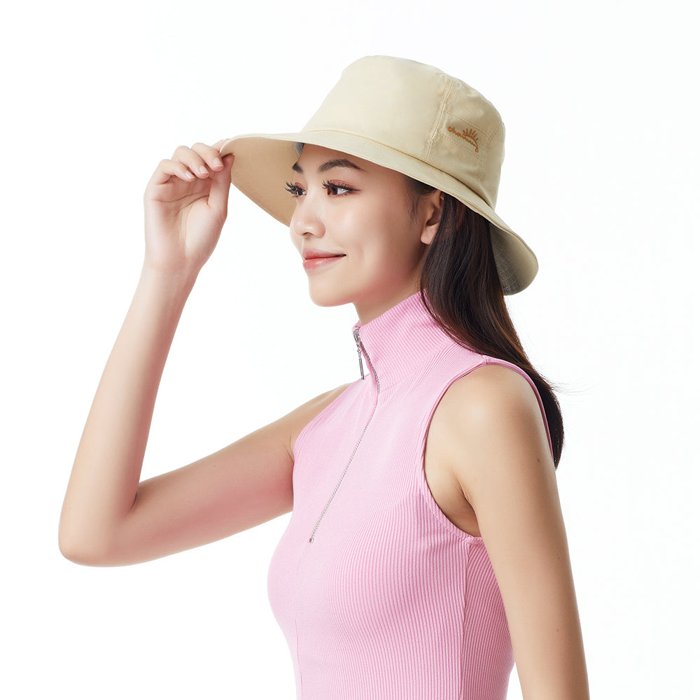 US Stock Women's Wide Brim Fisherman Bucket Hat UPF 50+ UV Protection