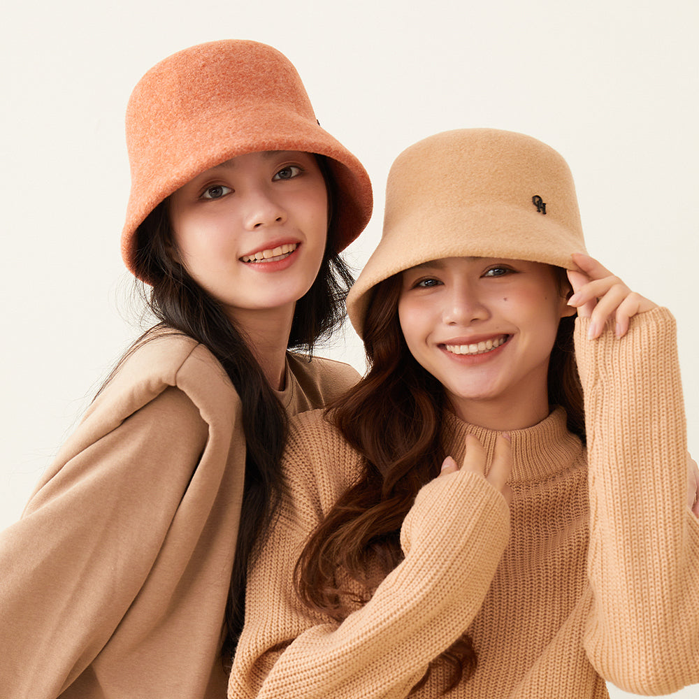 OHSUNNY Classic Wool Bucket Hats Warm Artist Fisherman Cap