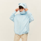 Kid's Sun Protection Hooded Jacket with Pockets UPF 50+ for 4-10 Years Boys Girls