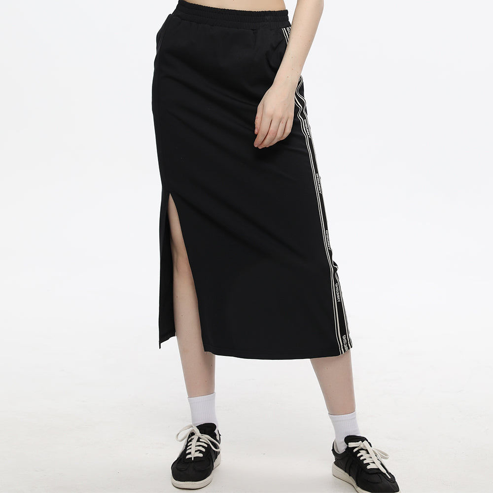 Women's Casual Midi Slit Skirts UPF50+ Elastic High Waist Long Sweater Skirt