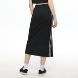 Women's Casual Midi Slit Skirts UPF50+ Elastic High Waist Long Sweater Skirt