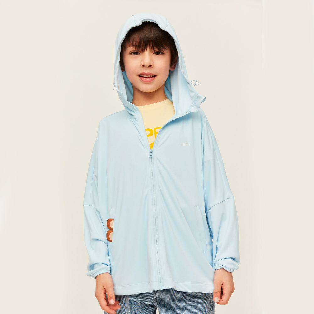 Kid's Sun Protection Jackets with Pockets UPF 50+ Hoodie for Aged 4-10 Boys Girls