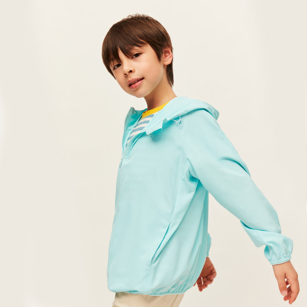 Kid's Sun Protection Jackets with Pockets UPF 50+ Hoodie for Aged 4-10 Boys Girls