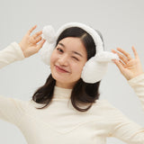 Ear Muffs Faux Fleece Warm Earmuffs Plush Warmers Ear Covers Foldable Headband