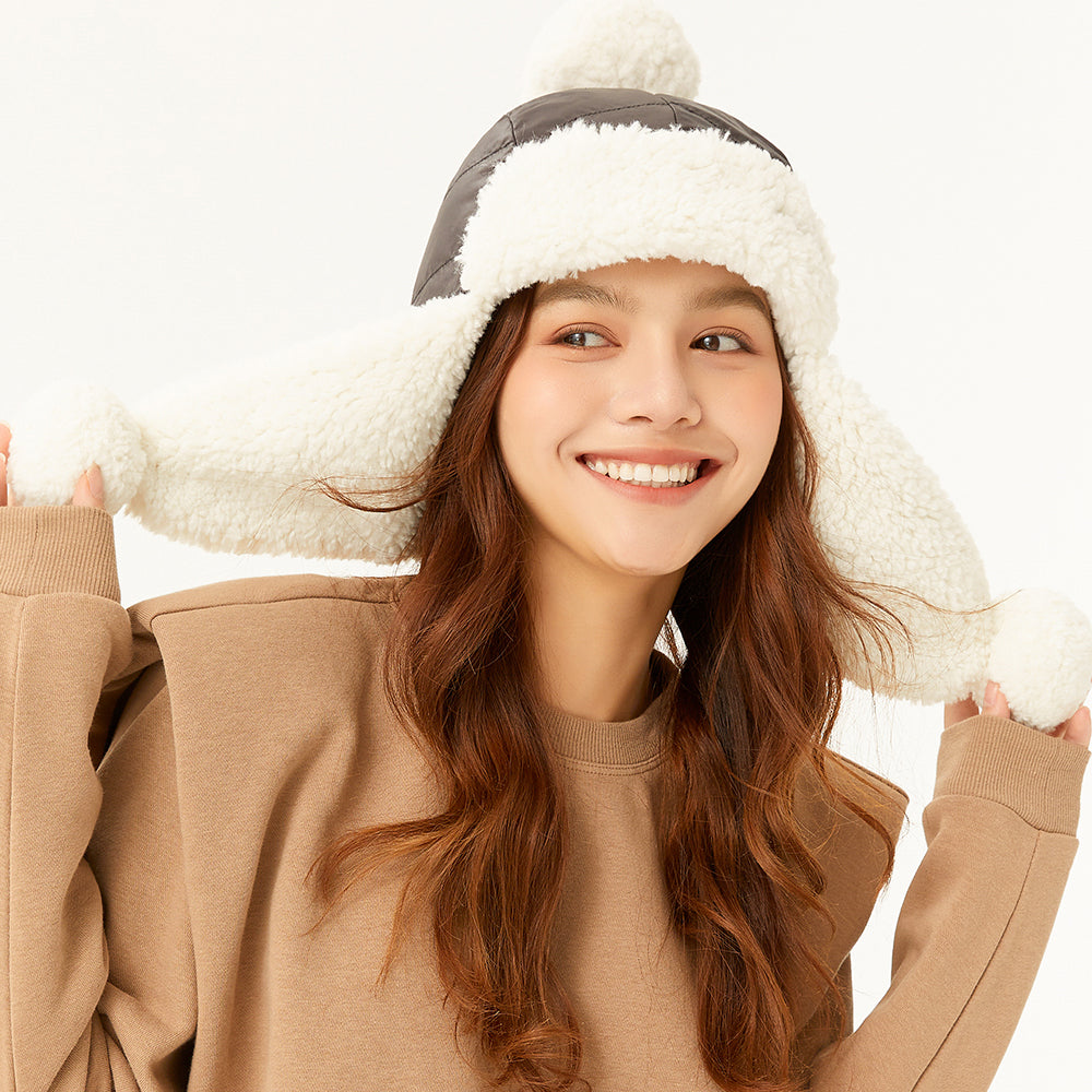US Stock Plush Bomber Hats with Earflaps Full Hood Ushanka Russian Hat
