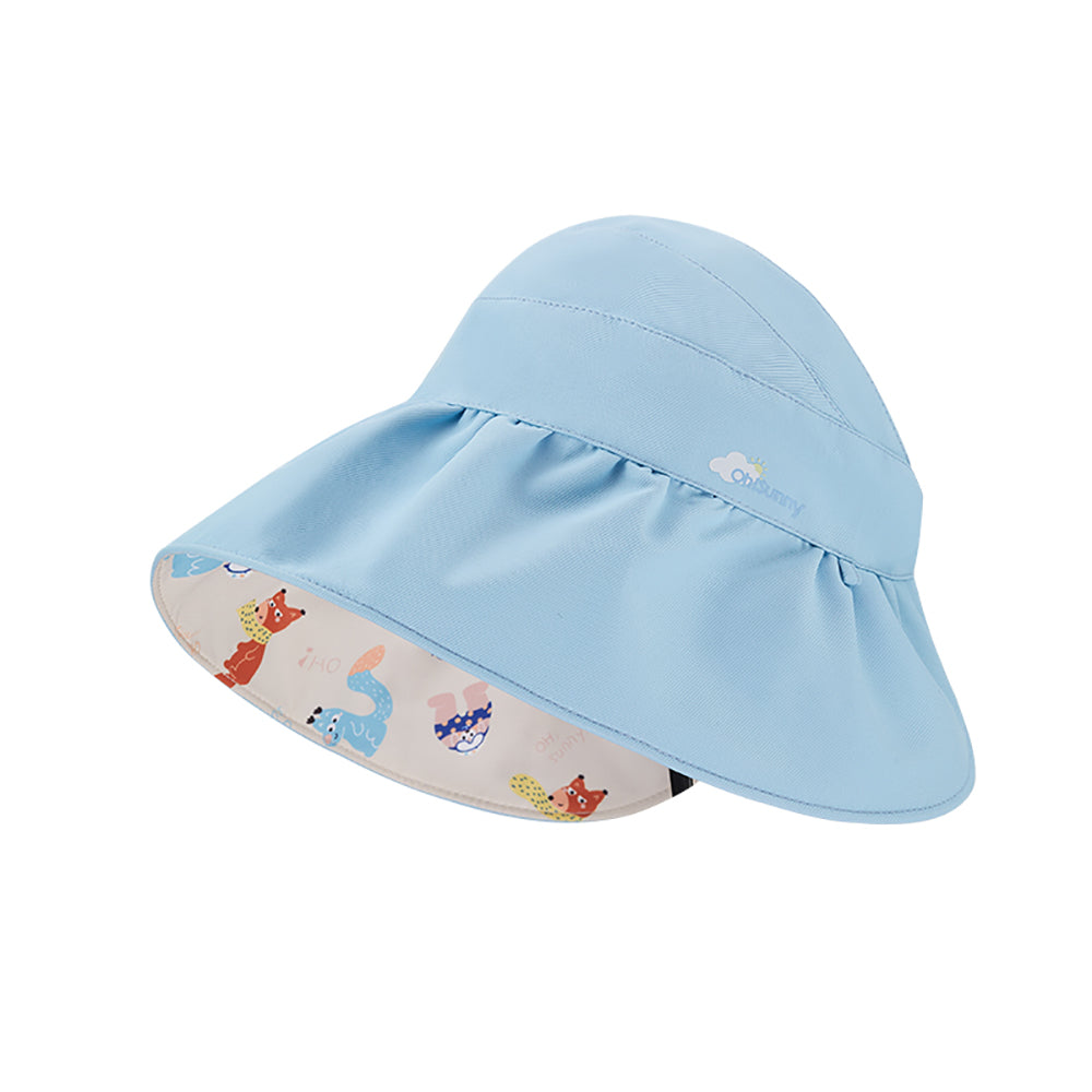 Kid's Reversible Sun Hat UPF 50+ UV Protection Empty Top Visor Caps