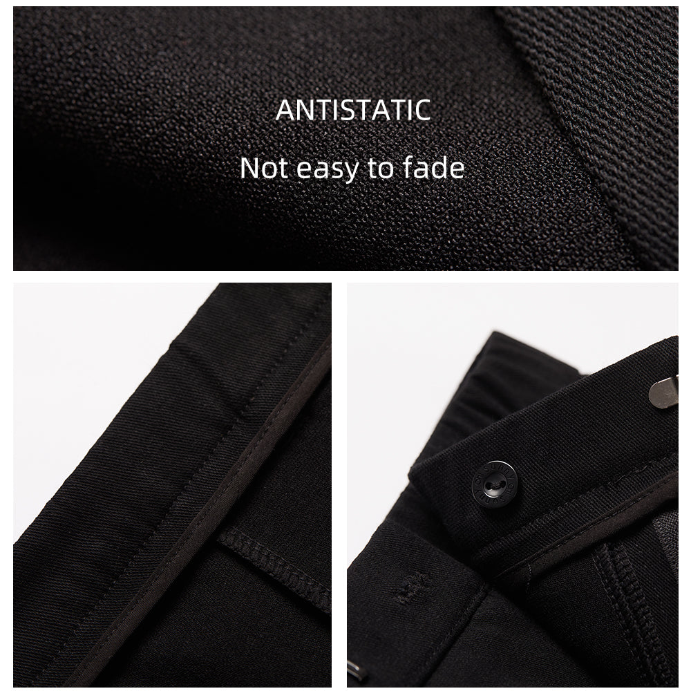 Women's High Waist Slit Hem Pants Thicken Warm Plain Leg Pants