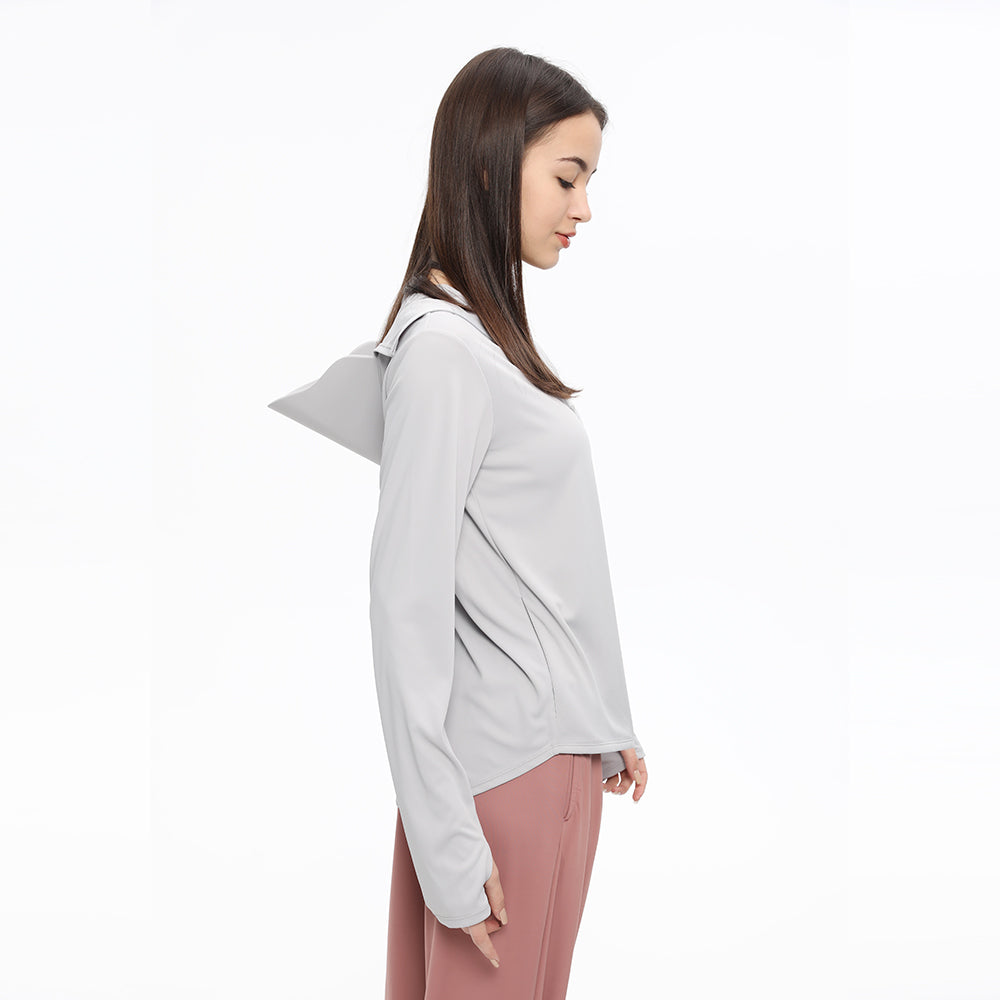 Women's Sun Protection Hoodie Jacket UPF50+ Long Sleeve Cloak Coats Tops