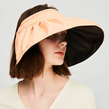 US Stock Large Brim Foldable Sun Visor for Women UPF50+ UV Protection Shell Caps