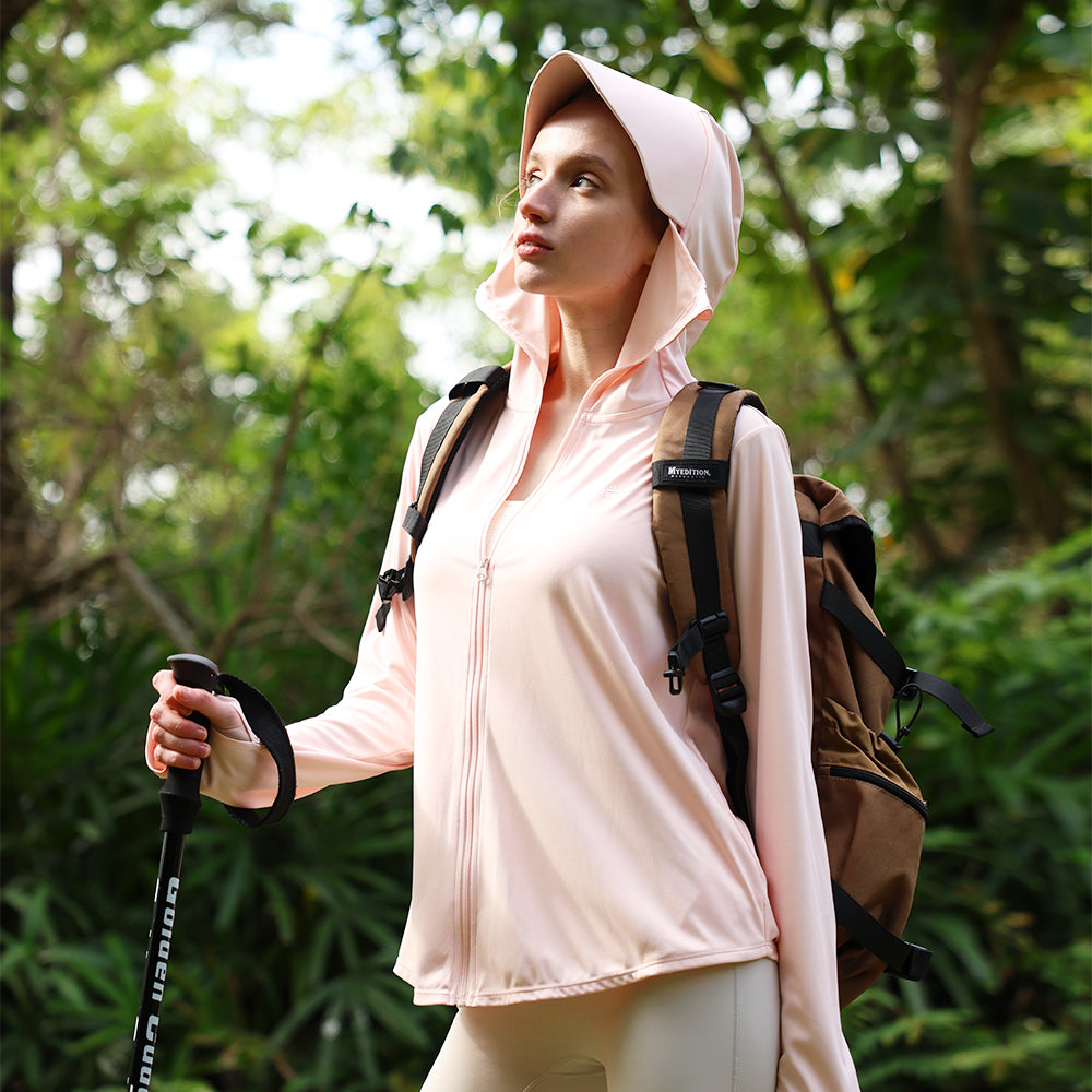 Women's Sun Protection Hoodie Jacket UPF50+ Long Sleeve Cloak Coats Tops