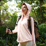 Women's Sun Protection Hoodie Jacket UPF50+ Long Sleeve Cloak Coats Tops