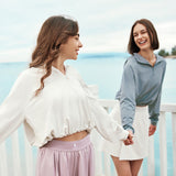 Women's Quick Dry Cropped Hoodie Sun Protection Jacket UPF50+