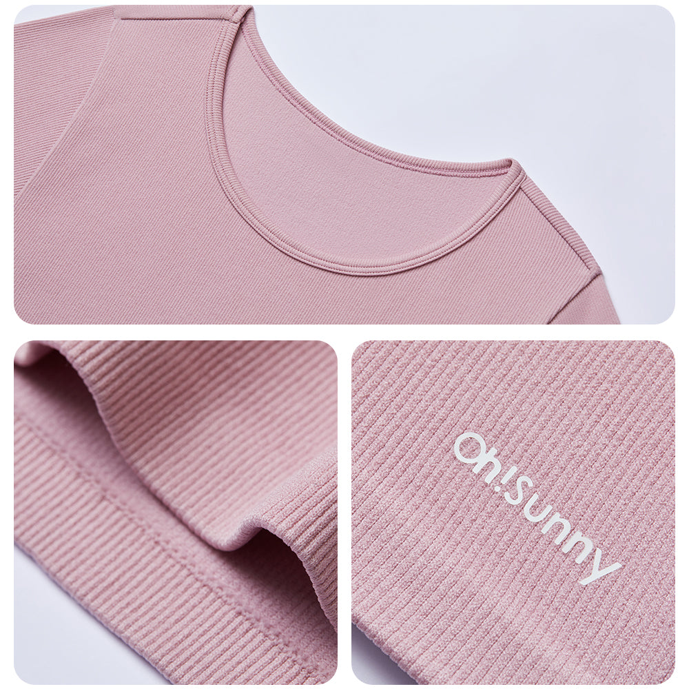 Women's Seamless Workout Shirts Crew Neck Crop Tank Tops UPF 50+