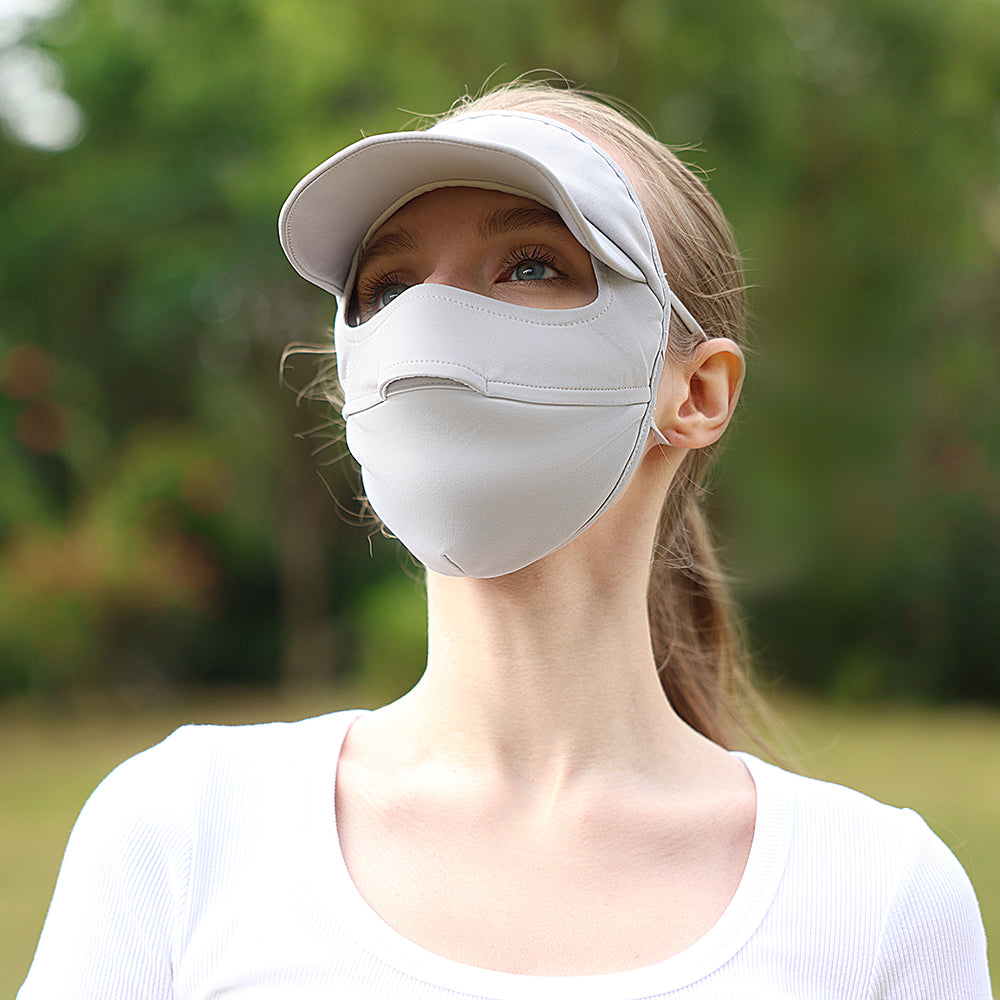 Sun Protection Full Face Mask with Cap Brim UPF 50+ Riding Cover