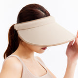 Women's Wide Brim Sun Visor Hat Empty Top Sun Cap UPF50+