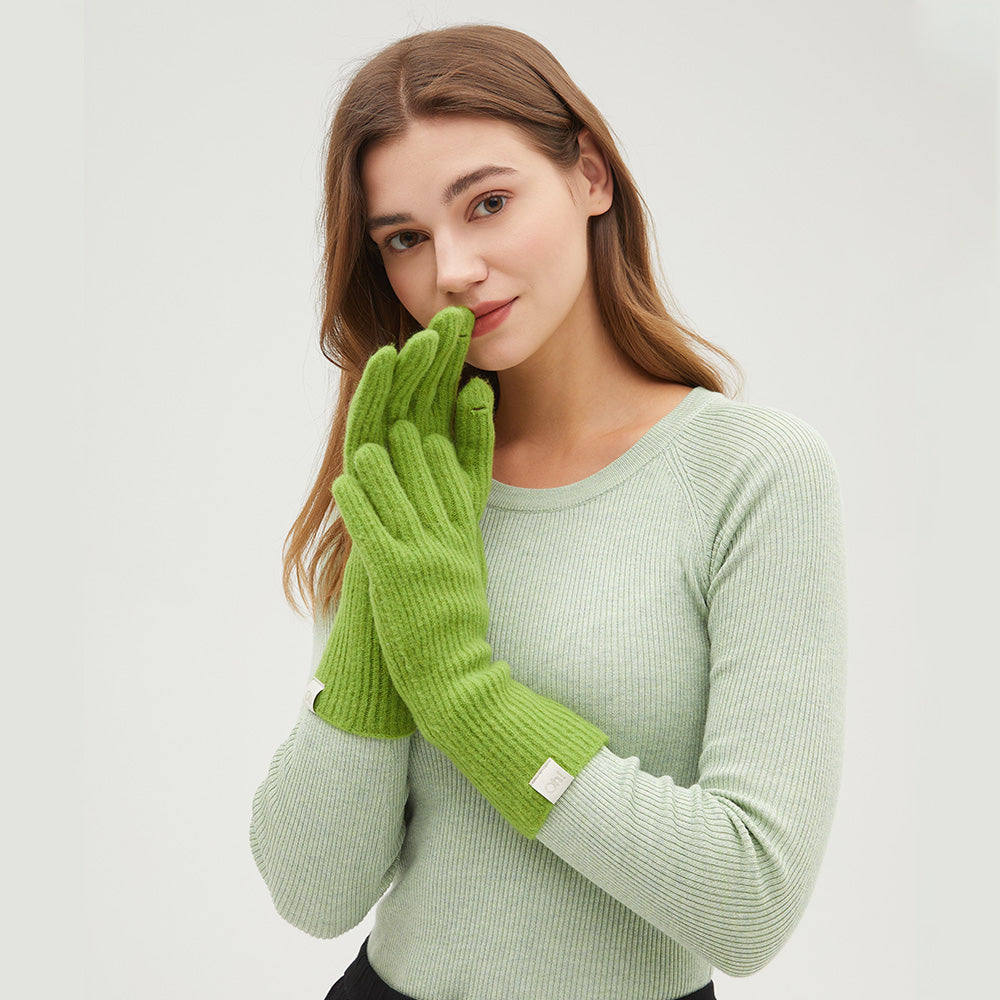 Winter Warm Touchscreen Gloves Fleece Knit Elastic Cuff Texting Thermal Gloves