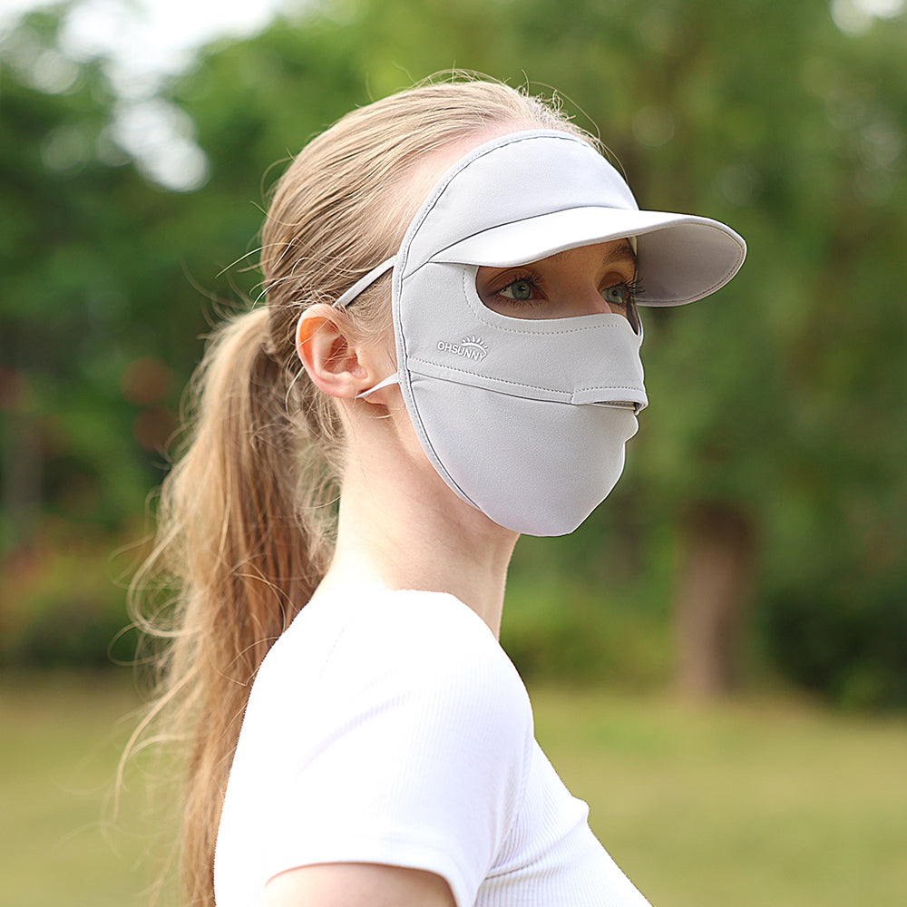 Sun Protection Full Face Mask with Cap Brim UPF 50+ Riding Cover