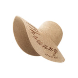 US Stock Women's Fairlady Large Brim Straw Hat Reversible Cap UPF 50+