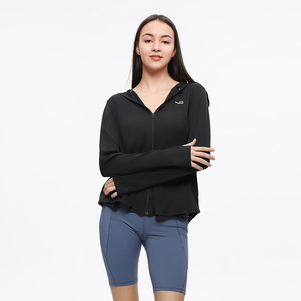 Women's Sun Protection Hoodie Jacket UPF50+ Long Sleeve Cloak Coats Tops
