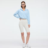 Women's Quick Dry Cropped Hoodie Sun Protection Jacket UPF50+