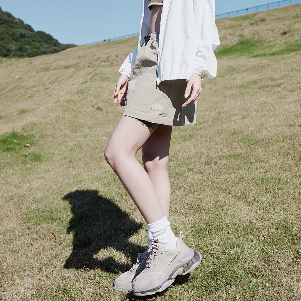 Dual-Use Cargo Skirts Long/Short Casual Loose Skirt with Cargo Pockets