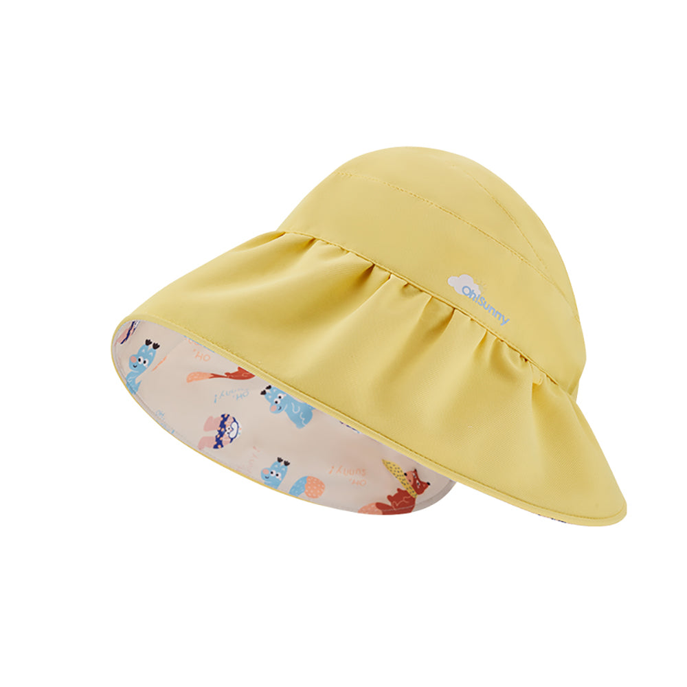 Kid's Reversible Sun Hat UPF 50+ UV Protection Empty Top Visor Caps